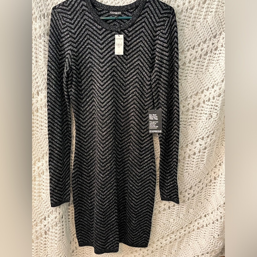 Women’s Express Body Con sparkling dress.  New with tags. Large
